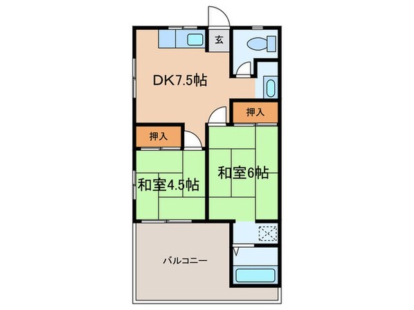 春日マンションの物件間取画像